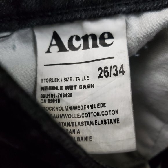 ACNE STUDIOS Needle Wet Cash Jeans 26 but hemmed - Picture 5 of 8